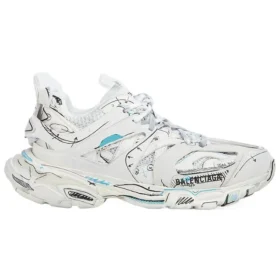 Track 1.0 Sneaker «White Blue Mesh and Nylon Graffiti» 542436W3SRA9014