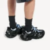 Track-Shirt-Sneaker für Herren in Schwarz/Blau