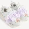 Track-Sneaker für Damen mit Schleifen in Weiss/Rosa Track-Sneaker für Damen mit Schleifen in Weiss/Rosa