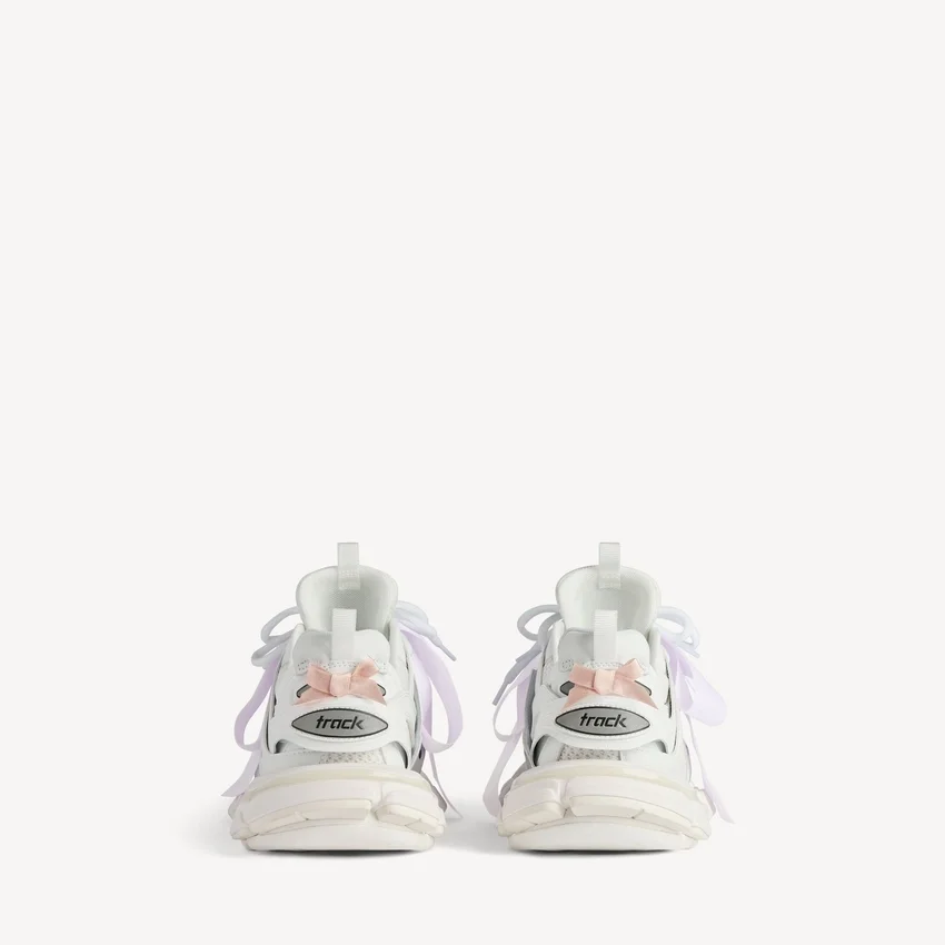 Track-Sneaker für Damen mit Schleifen in Weiss/Rosa Track-Sneaker für Damen mit Schleifen in Weiss/Rosa
