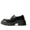 Tractor-Loafer «Schwarzes glattes Kalbsleder» 760433WA8E91000