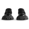 Tractor-Loafer «Schwarzes glattes Kalbsleder» 760433WA8E91000