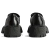 Tractor-Loafer «Schwarzes glattes Kalbsleder» 760433WA8E91000