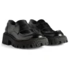 Tractor-Loafer «Schwarzes glattes Kalbsleder» 760439WA8E91000