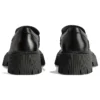 Tractor-Loafer «Schwarzes glattes Kalbsleder» 760439WA8E91000