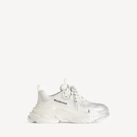 Triple S Glitter Spray Sneaker für Damen in Weiss/Silber
