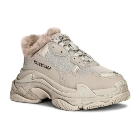 Triple S «Kunstfell – Beige» 668562W3CQ59710