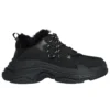 Triple S «Kunstfell – Schwarz» 668562W3CQ51000