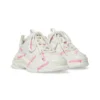 Triple S Logotype Sneaker «Weiss und Pink, technisches Material» 654251W2FAB9050
