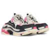 Triple S Pantoletten «Weiss, Rosa und Schwarz, doppeltes Schaumstoffpolster und Mesh» 755686W3SM15671