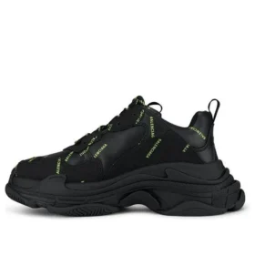 Triple S Sneaker «Allover Logo – Black Fluo Yellow» 536737W2FA11070