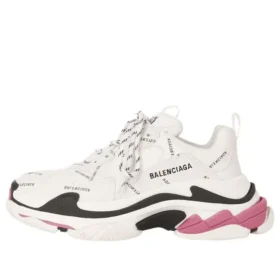 Triple S Sneaker «Allover Logo White Pink» 524039W2FA49155