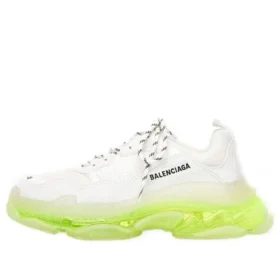 Triple S Sneaker «Clear Sole – Weiss Fluo-Gelb» 541624W2FR19073