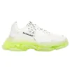 Triple S Sneaker «Clear Sole – Weiss Fluo-Gelb» 541624W2FR19073