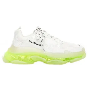 Triple S Sneaker «Clear Sole – Weiss Fluo-Gelb» 541624W2FR19073