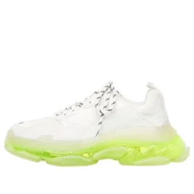 Triple S Sneaker «Clear Sole – Weiss Fluo-Gelb» 544351W2FR19073