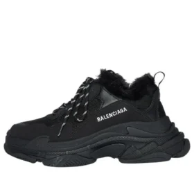 Triple S Sneaker «Faux Fur Black» 668563W3CQ51000