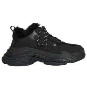 Triple S Sneaker «Faux Fur Black» 668563W3CQ51000