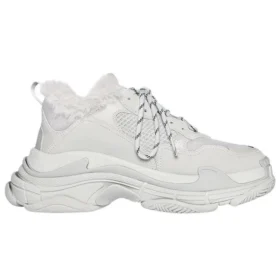 Triple S Sneaker «Faux Fur – Grau» 668562W3CQ51210