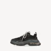 Triple S Sneaker für Damen mit transparenter Sohle in Schwarz