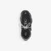 Triple S Sneaker für Damen mit transparenter Sohle in Schwarz