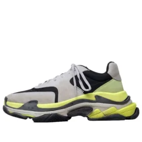 Triple S Sneaker «Hellgrau Neon-Gelb» 533888W09T21293
