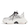 Triple S Sneaker «Schwarz, Weiss und Silber, Double Foam und Mesh» 536737W2FWM8191