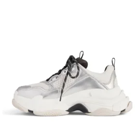 Triple S Sneaker «Schwarz, Weiss und Silber, Double Foam und Mesh» 536737W2FWM8191