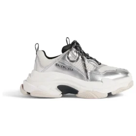 Triple S Sneaker «Schwarz, Weiss und Silber, Double Foam und Mesh» 536737W2FWM8191