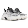 Triple S Sneaker «Schwarz, Weiss und Silber, Double Foam und Mesh» 536737W2FWM8191