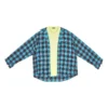 Trompe-l’œil-Karomuster-Hemd und T-Shirt «Blue Neon Yellow» 699371TMM116305