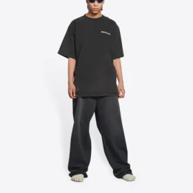 Turn Slit T-Shirt «Washed Black» 675016TLVB39034
