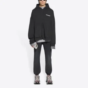 Turn Zip-Up-Hoodie, weite Passform «Schwarz» 674719TLVB49034