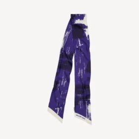 Twilly-Schal für Damen in Blau mit Pinsel-Print