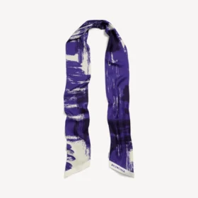 Twilly-Schal für Damen in Blau mit Pinsel-Print
