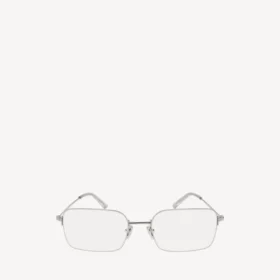 Unauffällige rechteckige Sonnenbrille in Silber