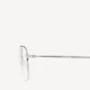 Unauffällige rechteckige Sonnenbrille in Silber