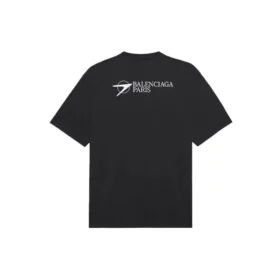 Unisex SS21 Firmenbedruckung Rundhals-T-Shirt mit kurzen Ärmeln, schwarz 612966TKV861070