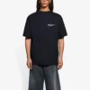 Unisex SS21 Firmenbedruckung Rundhals-T-Shirt mit kurzen Ärmeln, schwarz 612966TKV861070