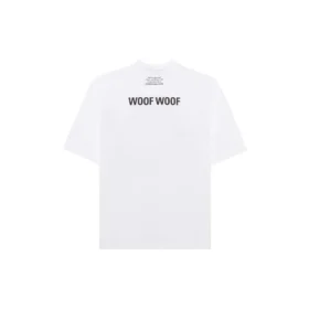 Unisex-T-Shirt mit «I Love Dogs»-Aufdruck, weiss 641614TJVH19000