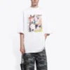 Unisex-T-Shirt mit «I Love Dogs»-Aufdruck, weiss 641614TJVH19000