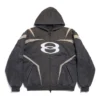 Unity Sports Icon Biker-Hoodie mit Reissverschluss, Oversize «Schwarz-Weiss» 790359TQVM21070