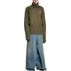 Upcycling-Sockenpullover «Dark Green» 768686T71932525
