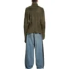 Upcycling-Sockenpullover «Dark Green» 768686T71932525