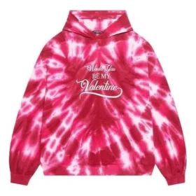 Valentinstag-Tie-Dye-Hoodie, weite Passform «Rot» 675003TLVI86802