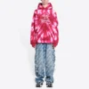 Valentinstag-Tie-Dye-Hoodie, weite Passform «Rot» 675003TLVI86802
