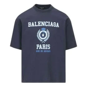 Varsity-Logo-T-Shirt mit kurzen Ärmeln «Navy» 612966TMV954140