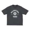 Varsity-Logo-T-Shirt mit kurzen Ärmeln «Washed Black» 612966TMV981000