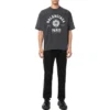 Varsity-Logo-T-Shirt mit kurzen Ärmeln «Washed Black» 612966TMV981000