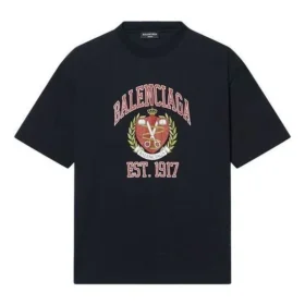 Varsity-Logo-T-Shirt, mittlere Passform «Schwarz» 612966TLV891076